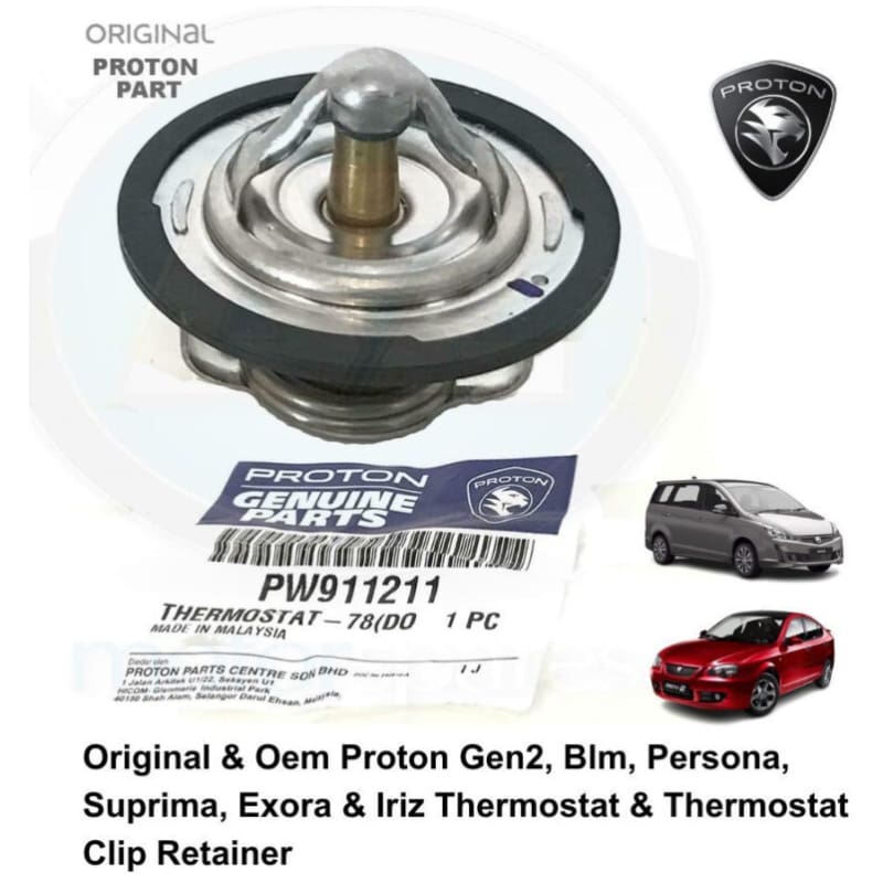 Original Proton Thermostat And Clip Retainer – Gen2, Persona, Preve, Exora, Satria Neo, Iriz, Waja Campro, Saga BLM FLX