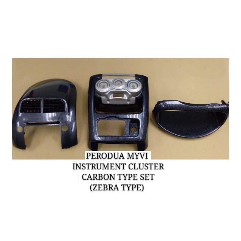 PERODUA MYVI FIRST GENARATION INSTRUMENT CLUSTER CARBON TYPE SET ( ZEBRA TYPE )