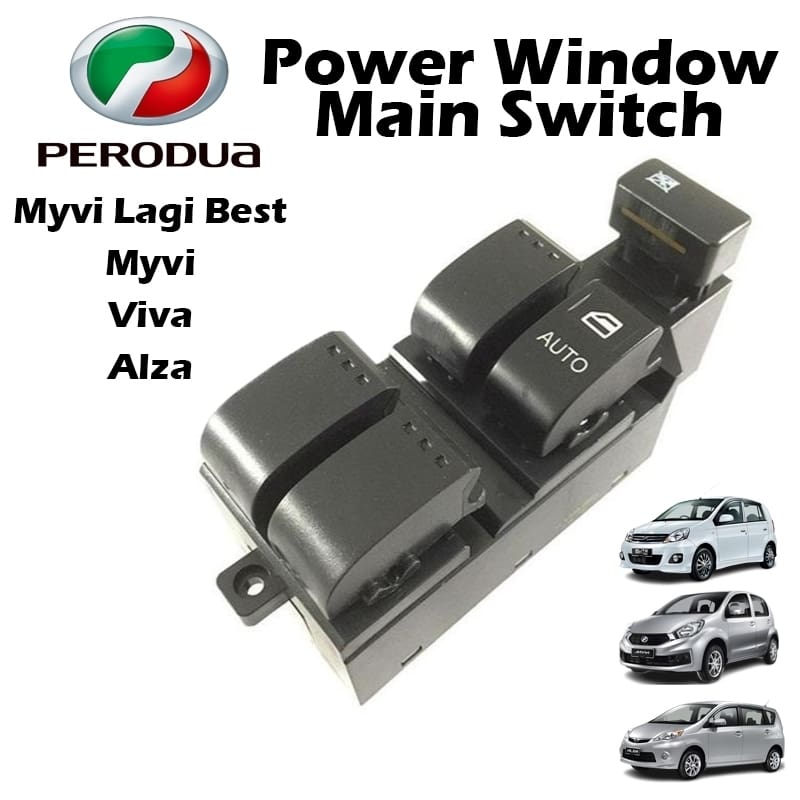 Original Perodua/Daihatsu Genuine Power Window Main Switch For Perodua Myvi/Viva/Alza
