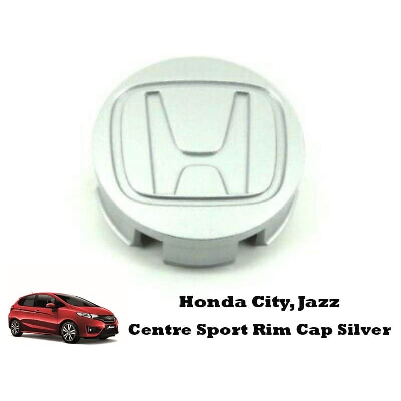 Honda Genuine  City /Jazz /Civic Centre Sport Rim Wheel Cap /Wheel Hub Cap Silver Emblem 57MM