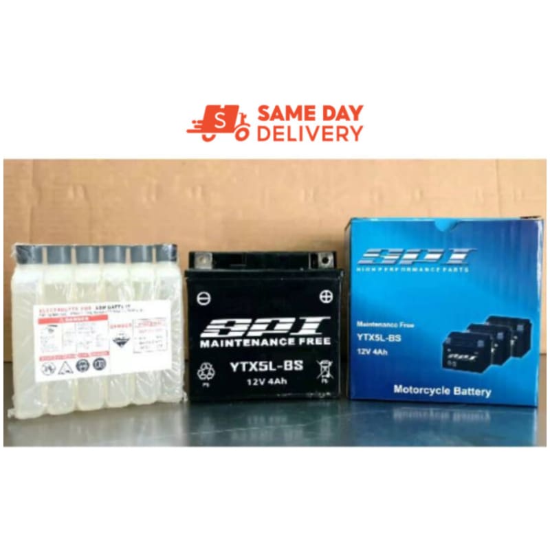 [SAME DAY DELIVERY] MAINTENANCE FREE BATTERY SUZUKI V100/VS125 YTX5L - BS