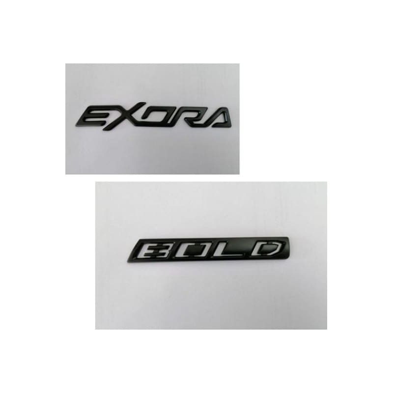ORIGINAL PROTON GENUINE EXORA BOLD FLAT BLACK & WHITE WORD LOGO
