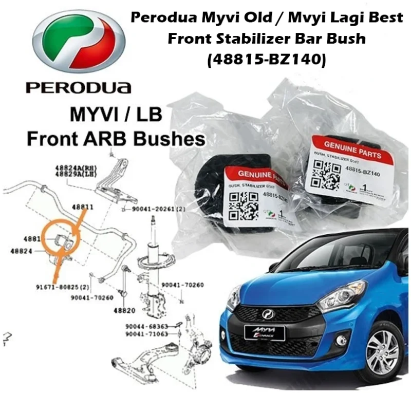 Original Perodua Myvi Old / Mvyi Lagi Best Front Stabilizer Bar Bush (48815-BZ140)