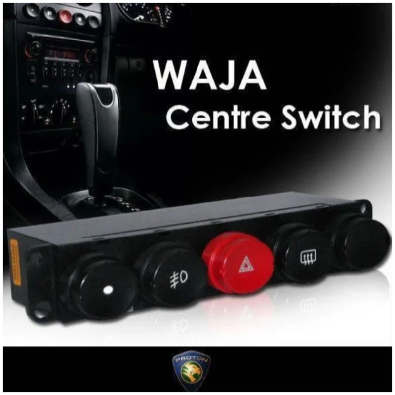 ORIGINAL PROTON GENUINE WAJA CENTER EMERGENCY SWITCH WITH FOG LAMP BUTTON (REXAR)