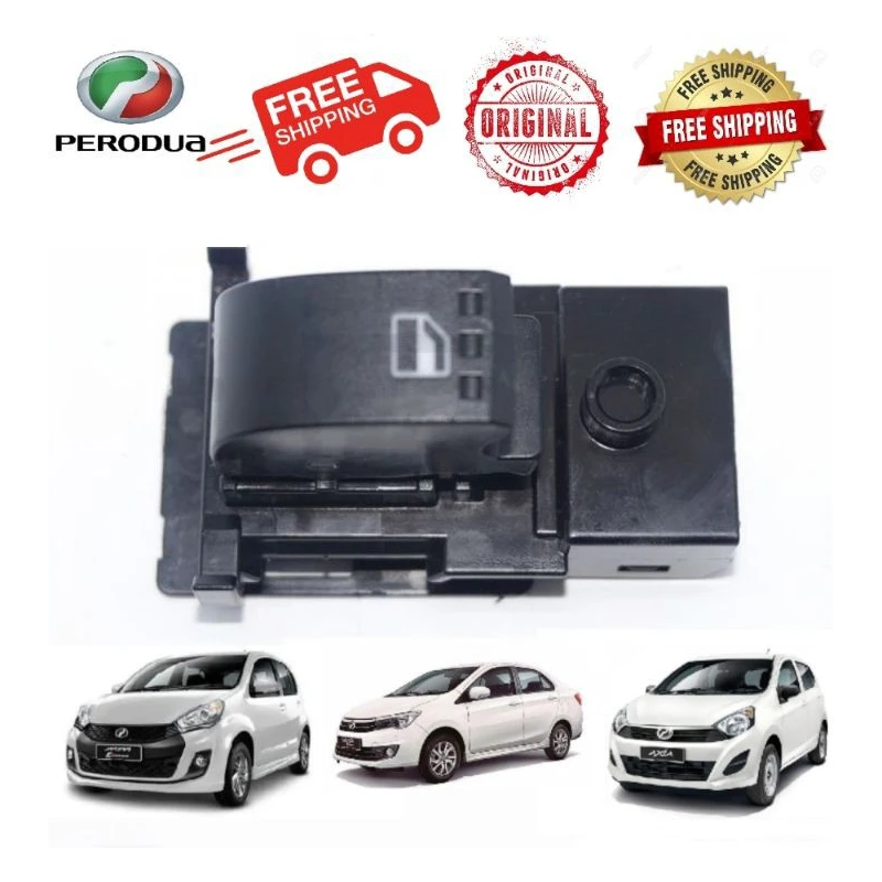 ORIGINAL PERODUA GENUINE MYVI ICON, AXIA & BEEZA POWER WINDOW SINGLE SUB SWITCH