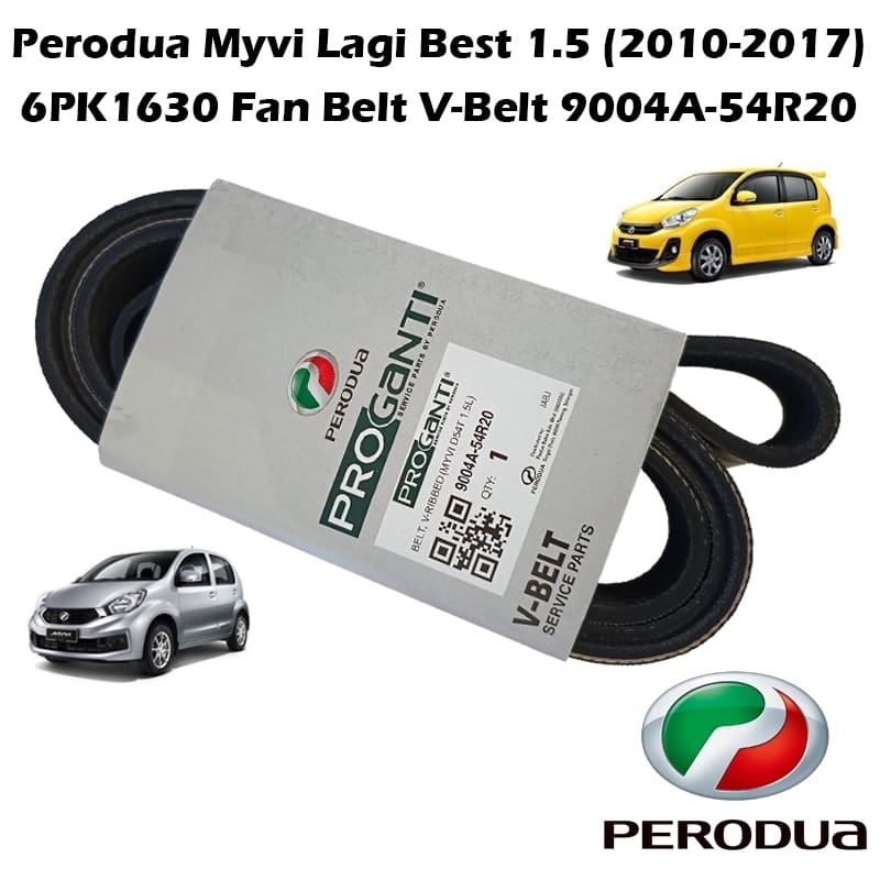 6PK1630 Original Perodua Myvi LB, Icon 1.5cc 2011-2017 Proganti Fan Belt V Belt 9004A-54R20