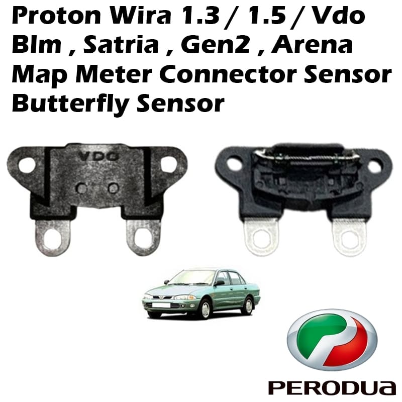 Proton Wira 1.3/1.5 VDO Saga BLM Satria Gen2 Arena Map Meter Connector & Butterfly Sensor