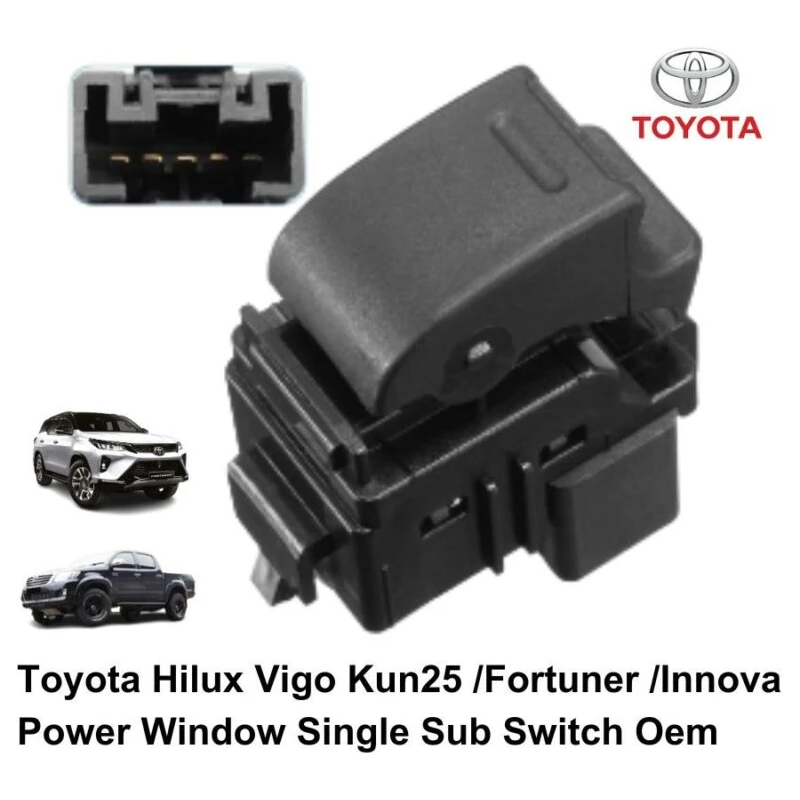 Toyota Hilux Vigo Kun25 / Fortuner / Innova Power Window Single Sub Switch Oem