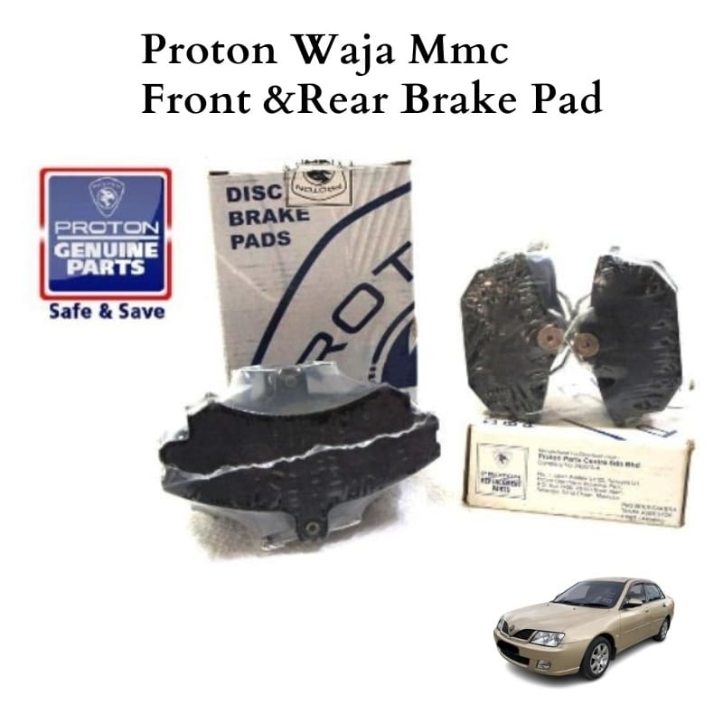 Original Genuine Proton Waja Mmc Campro Front & Rear Brake Pad PC351105 & PC351605