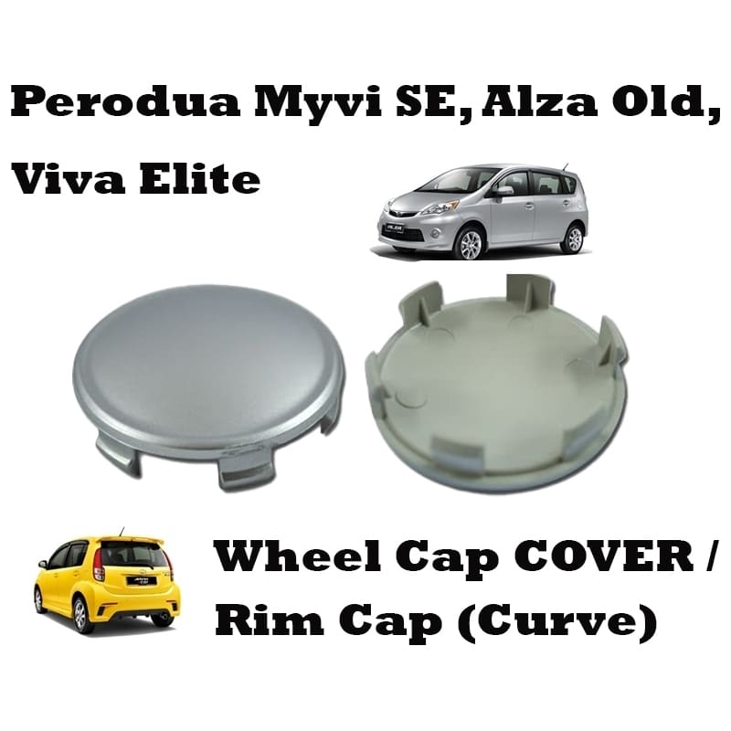 Original Perodua Rim Cap/Wheel Cover (Curve Type) For Myvi SE, Viva Elite, Alza Old