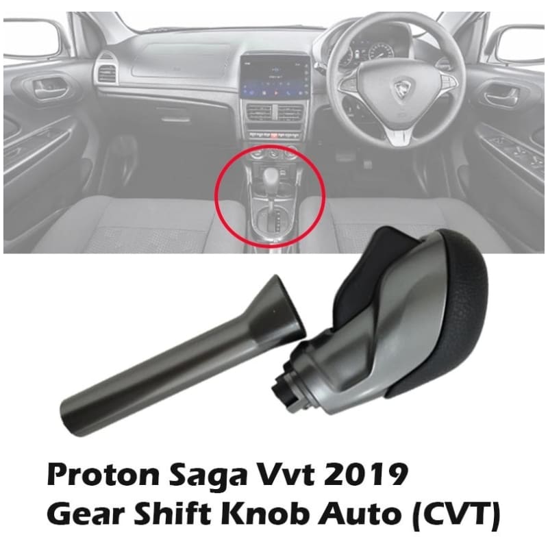 Original Proton Geniune Saga Vvt 2019 Gear Shift Knob Auto (CVT) (Chrome)