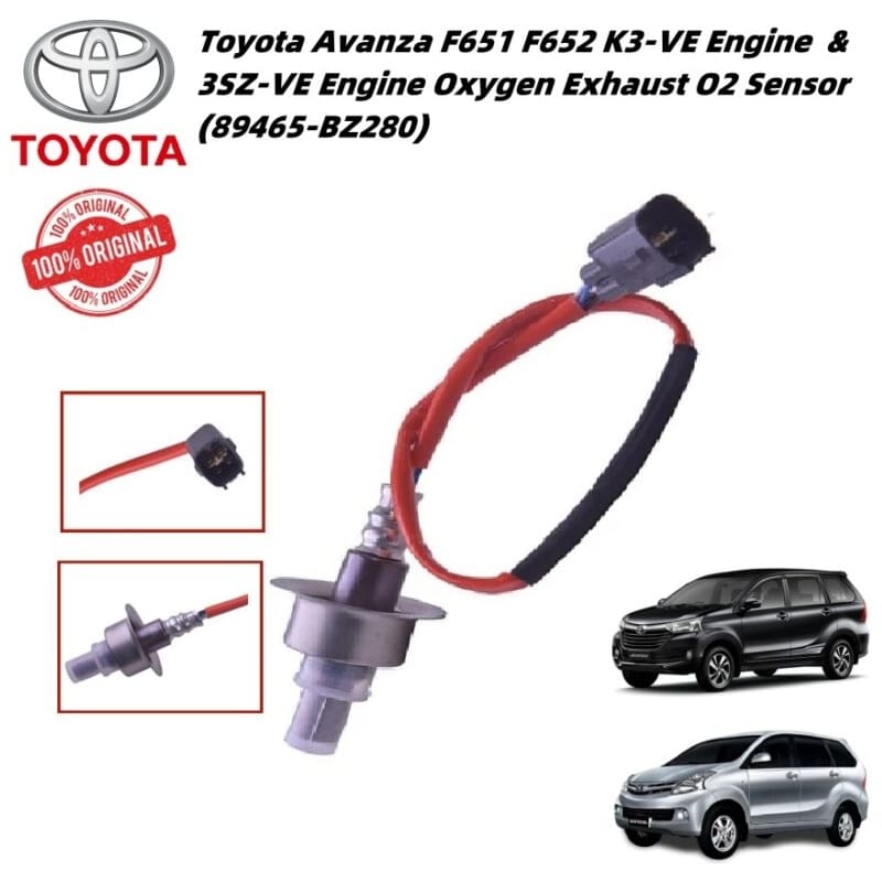 Toyota Avanza F651 F652 K3-VE Engine  & 3SZ-VE Engine Oxygen Exhaust O2 Sensor  (89465-BZ280)