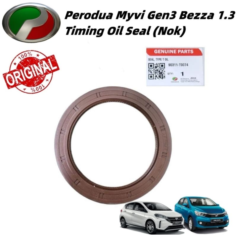 Original Nok Perodua Myvi Gen3 Bezza 1.3 Timing Oil Seal 90311-T0076