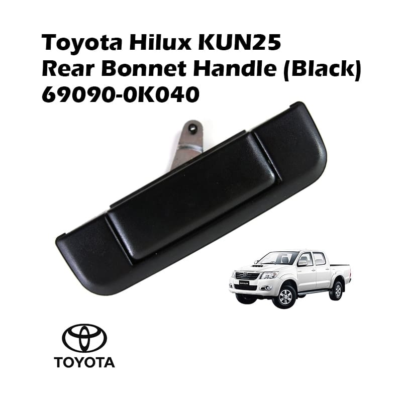Toyota Hilux KUN25 Rear Bonnet Handle (Black) 69090-89102