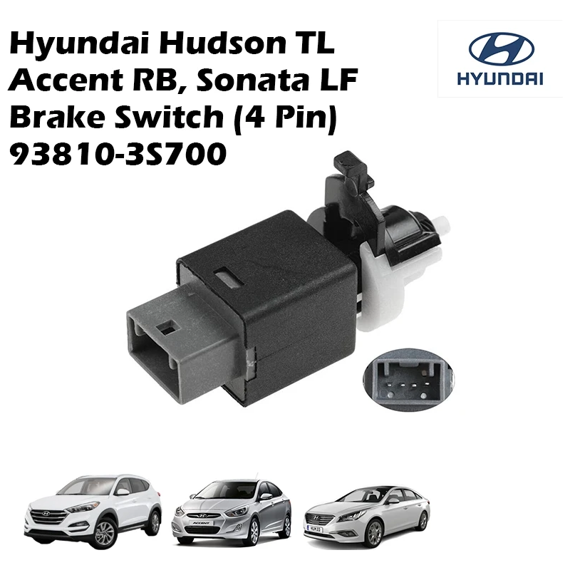 Hyundai Hudson TL Accent RB, Sonata LF Brake Switch (4 Pin) 93810-3S700