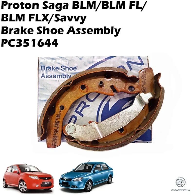 Proton Saga BLM/BLM FL/BLM FLX/Savvy Brake Shoe Assembly PC351644 (OEM)