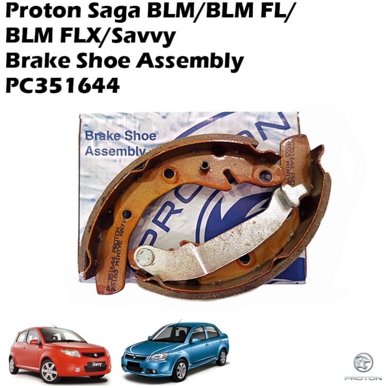 Proton Saga BLM/BLM FL/BLM FLX/Savvy Brake Shoe Assembly PC351644 (OEM)