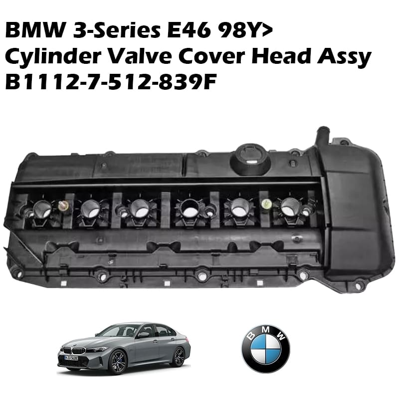 BMW 3-Series E46 98Y> Cylinder Valve Cover Head Assy B1112-7-512-839F