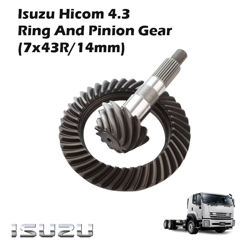 Isuzu Hicom 4.3 Ring And Pinion Gear 7x43R/14mm 210-300 Oem Korea High Quality