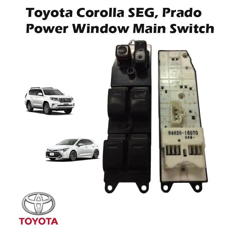 Toyota Corolla SEG, Prado Power Window Switch Main Switch(2 Socket)