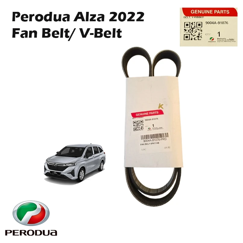 6PK1148 Perodua Alza 2022 Fan Belt V Belt Proganti Genuine Parts (9004A-91076)