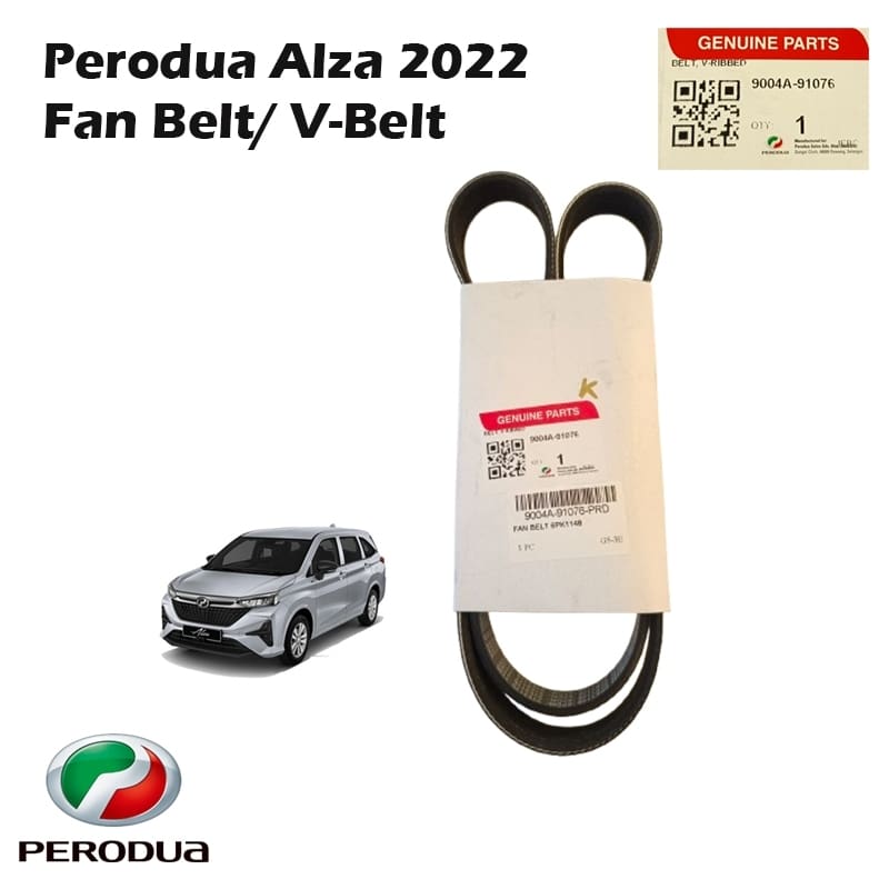 6PK1148 Perodua Alza 2022 Fan Belt V Belt Proganti Genuine Parts (9004A-91076)