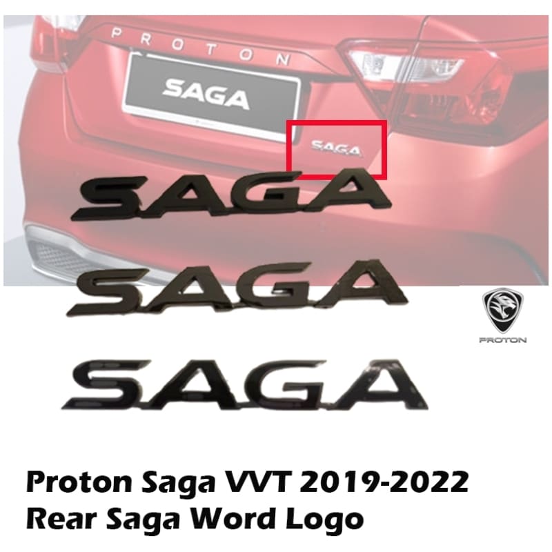 Proton Saga VVT 2019-2022 Rear Saga Word Logo