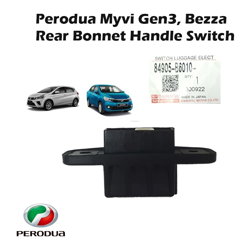 Original Perodua Geniune Myvi Gen3, Bezza Rear Bonnet Handle Switch