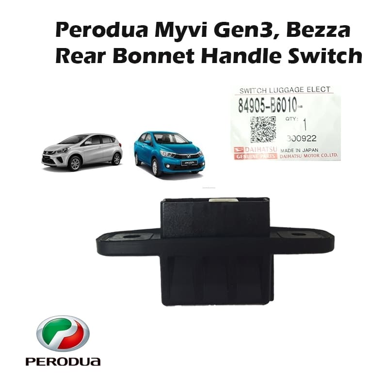 Original Perodua Geniune Myvi Gen3, Bezza Rear Bonnet Handle Switch