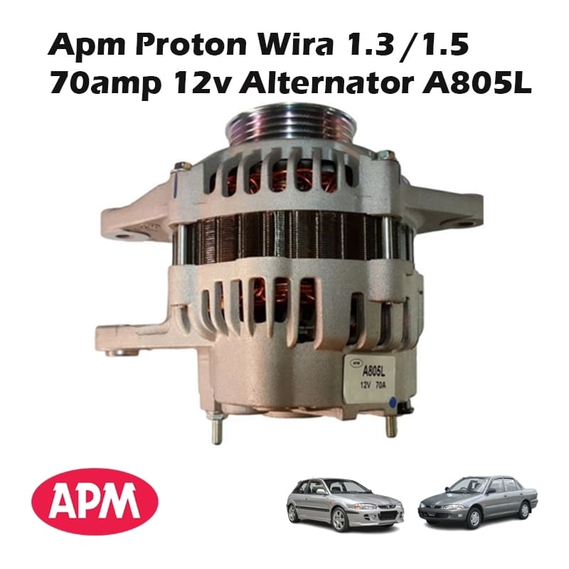 Original Apm Proton Wira 1.3 /1.5 70amp 12v Alternator A805L