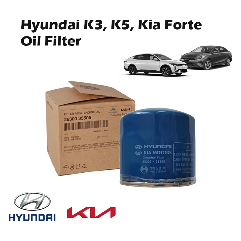 Hyundai K3, K5, Kia Forte Oil Filter 26300-35505