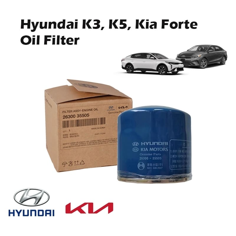 Hyundai K3, K5, Kia Forte Oil Filter 26300-35505