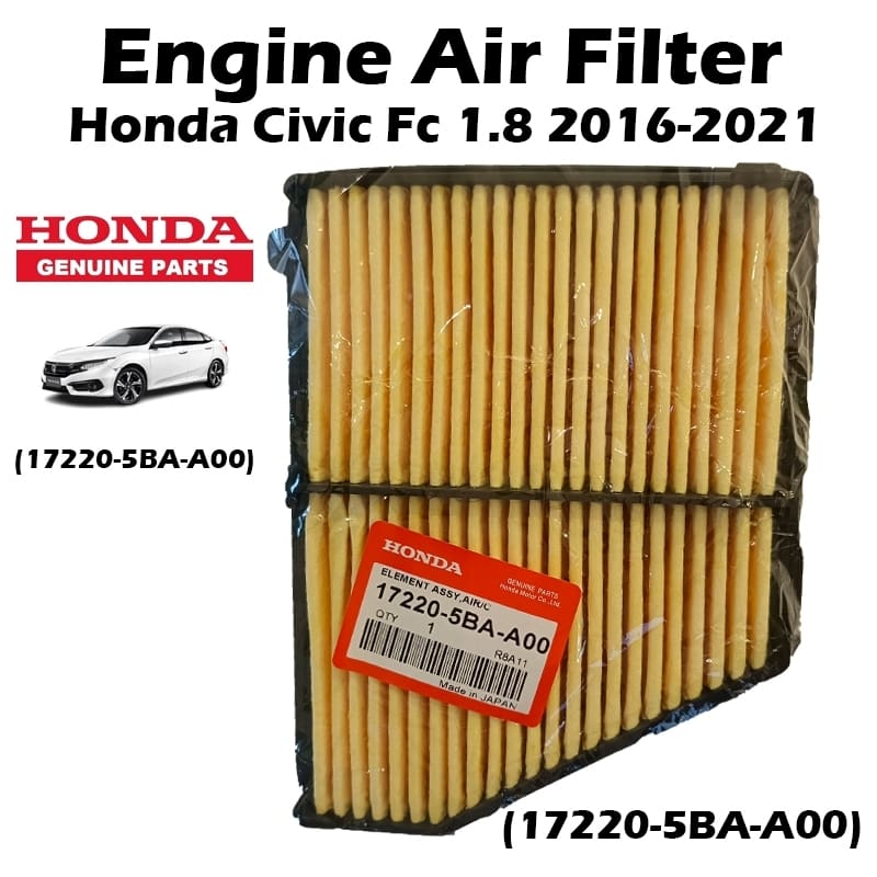 Honda Civic Fc 1.8 2016-2021  Enjin Penapisan Udara Engine Air Filter (17220-5ba-a00)
