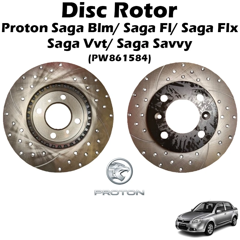 Proton Saga Blm/ Saga Fl/ Saga Flx/ Saga Vvt/ Saga Savvy Front Disc Rotor (PW861584) (Performance Type Japan)
