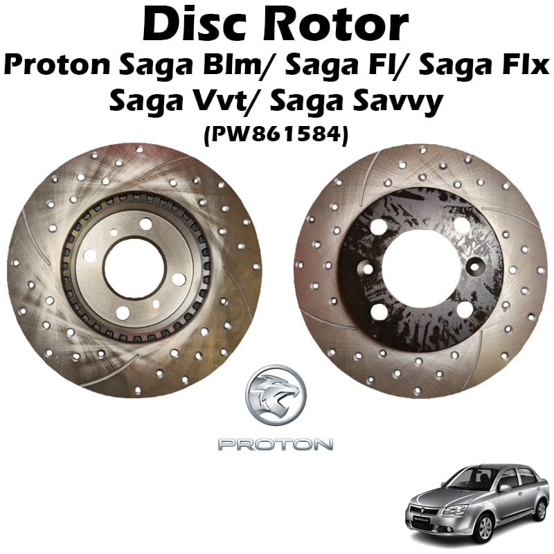 Proton Saga Blm/ Saga Fl/ Saga Flx/ Saga Vvt/ Saga Savvy Front Disc Rotor (PW861584) (Performance Type Japan)