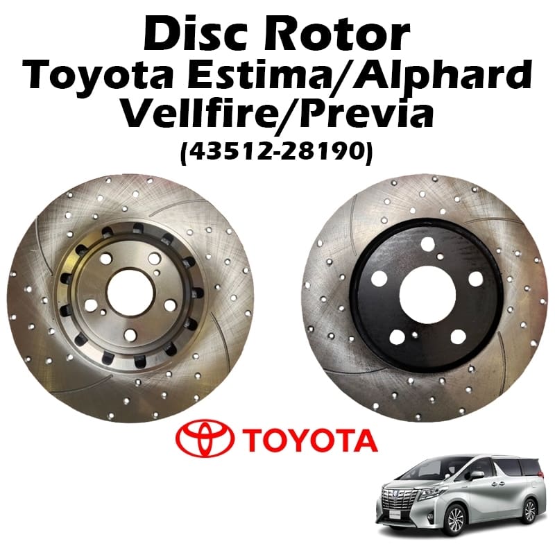 Toyota Estima / Alphard / Vellfire / Previa Front Disc Rotor (43512-28190) (Performance Type Japan)