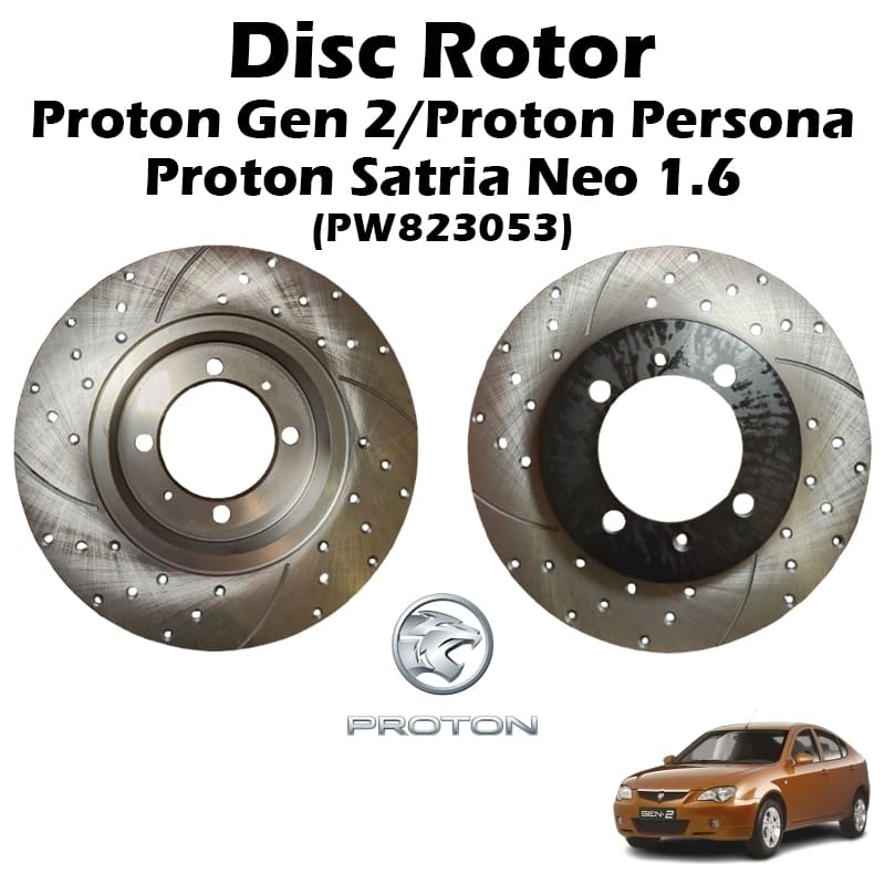 Proton Gen 2 Proton Persona Proton Satria Neo 1.6 Rear Disc Rotor (PW823053) (Performance Type Japan)