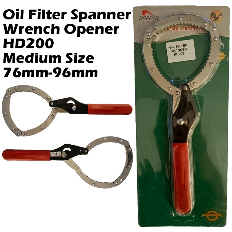 Oil Filter Spanner Wrench Opener HD200 Medium Size 76mm-96mm