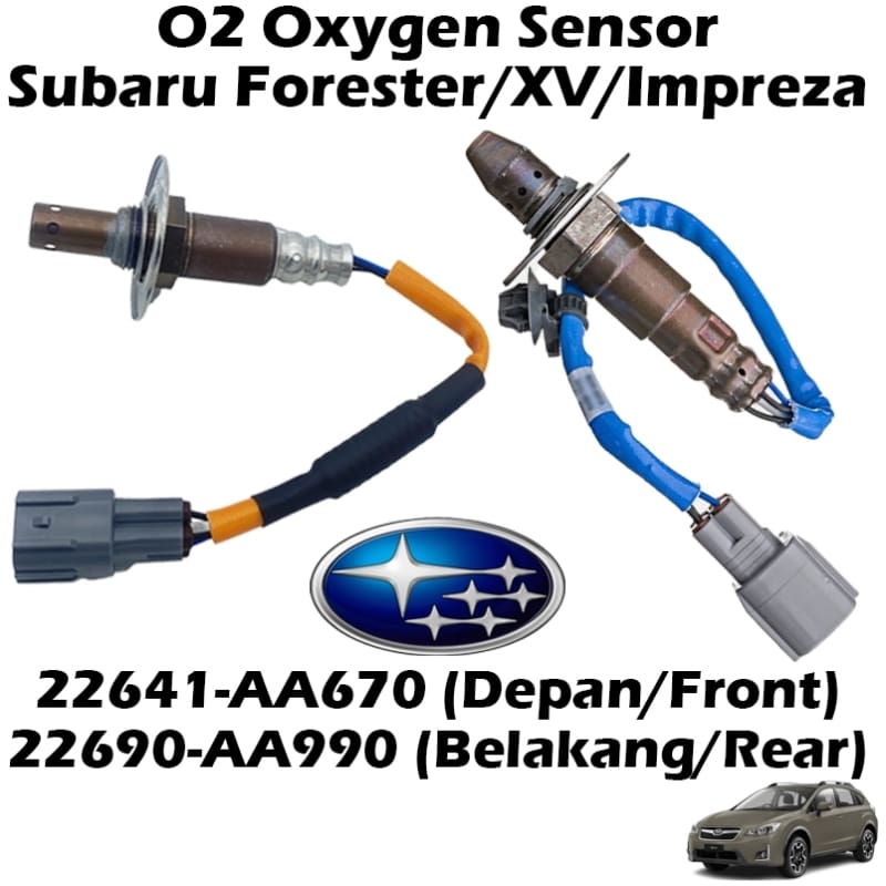 O2 Oxygen Sensor Subaru Forester XV Impreza 22641-AA670 Depan + 22690-AA990 Belakang Exhaust Sensor