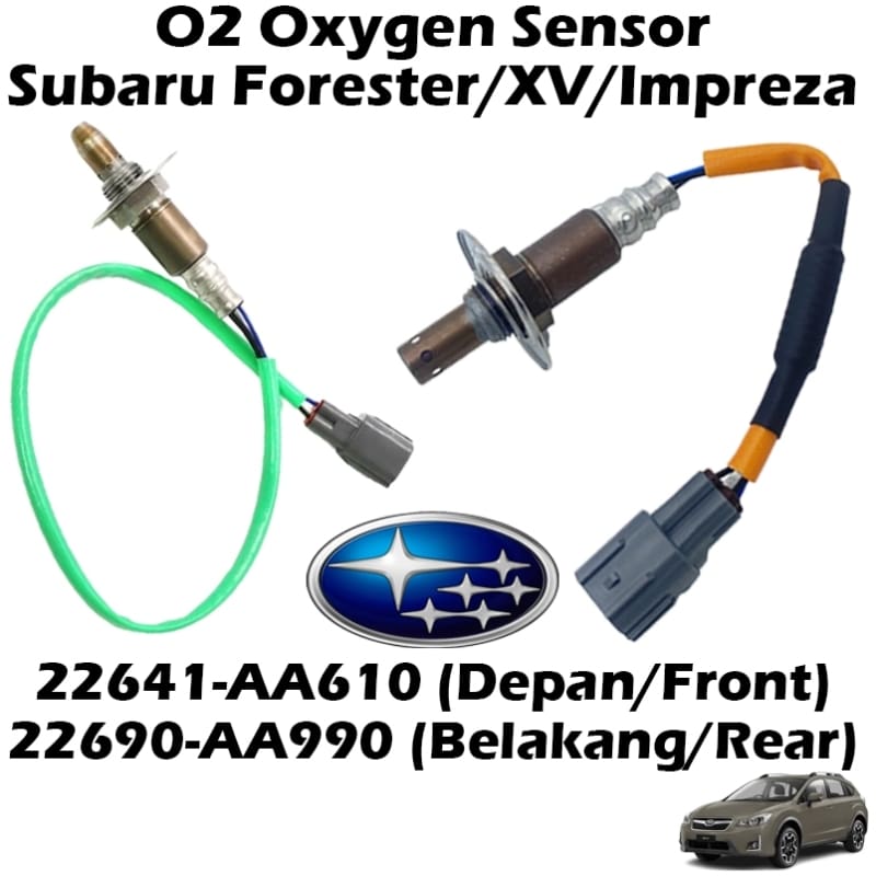 O2 Oxygen Sensor Subaru Forester XV Impreza 22641-AA610 Depan + 22690-AA990 Belakang Exhaust Sensor
