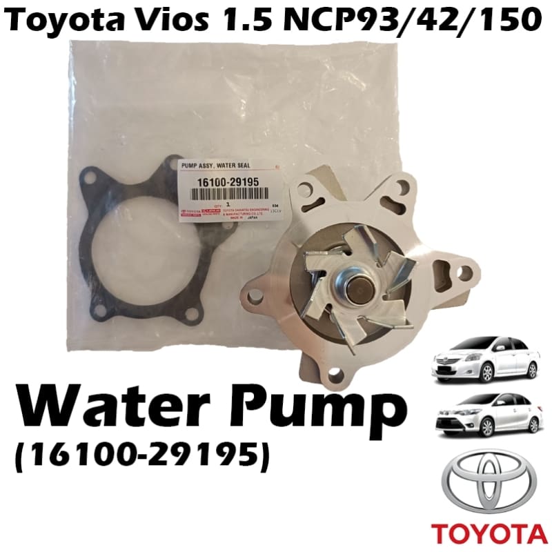 Toyota Water Pump with Gasket For Toyota Vios 1.5 NCP93/42/150 (16100-29195)
