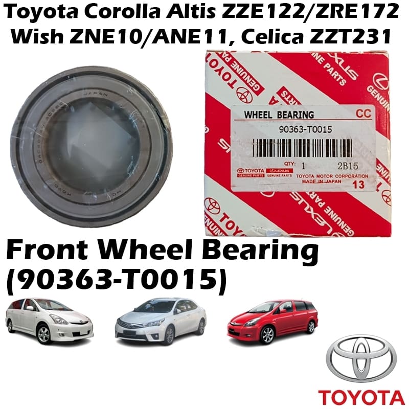 Toyota Altis ZZE122 ZRE172 Wish ZNE10 ANE11 Caldina ST246 AZT246 Celica ZZT231 Front Wheel Bearing 90363-T0015
