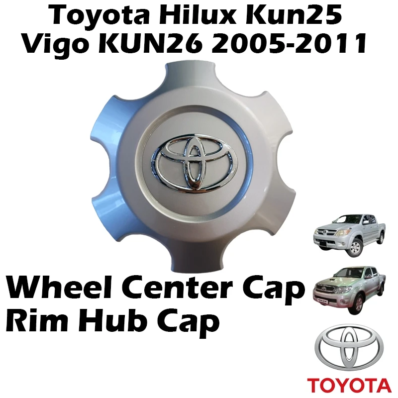 Toyota Hilux Kun25 Vigo KUN26 2005-2011 Sport Rim Wheel Cap / Wheel Hub Cap 42603-0K060 (Silver)