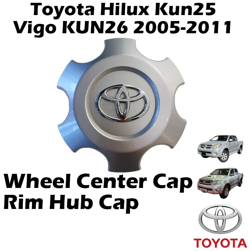Toyota Hilux Kun25 Vigo KUN26 2005-2011 Sport Rim Wheel Cap / Wheel Hub Cap 42603-0K060 (Silver)
