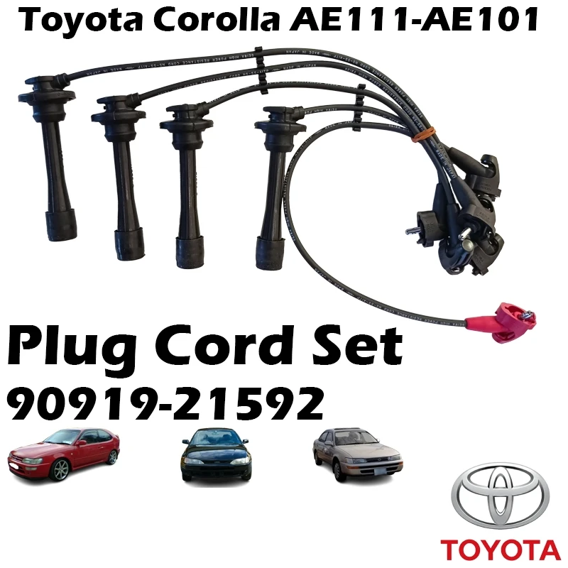 SEIWA Toyota Corolla AE111-AE101 Resistance Plug Cord Set 90919‑21592 Ignition Cable Spark Plug Wire