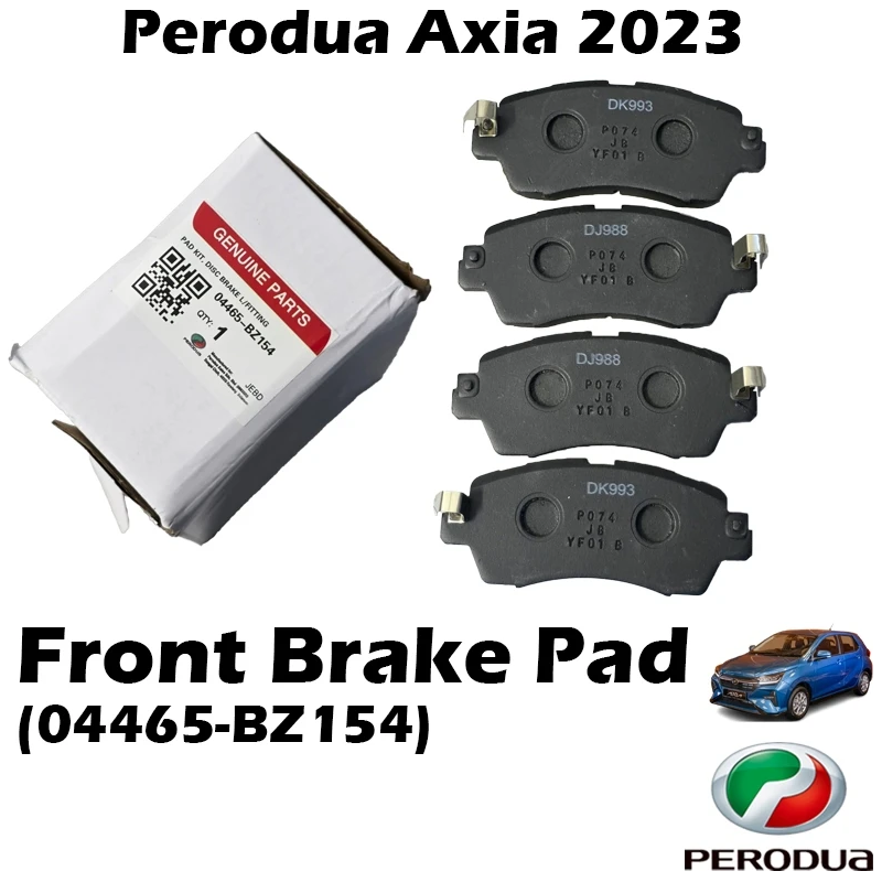 Original Perodua Axia 2023 Front Disc Brake Pad 04465-BZ154