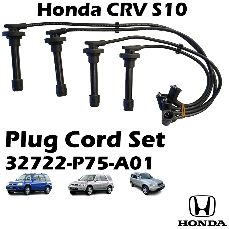 SEIWA Honda CRV S10 Resistance Plug Cord Set 32722-P75-A01 Ignition Cable Spark Plug Wire