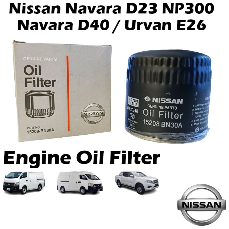 Nissan Navara D23 NP300 D40 Urvan Van E26 Engine Oil Filter 15208-BN30A