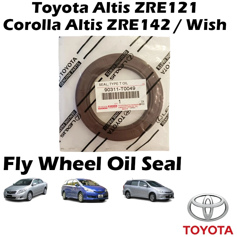 Original Toyota Altis ZRE121 Corolla Altis ZRE142 Wish Fly Wheel Oil Seal Type T (90311-T0049) 78X110X8.5L Size78