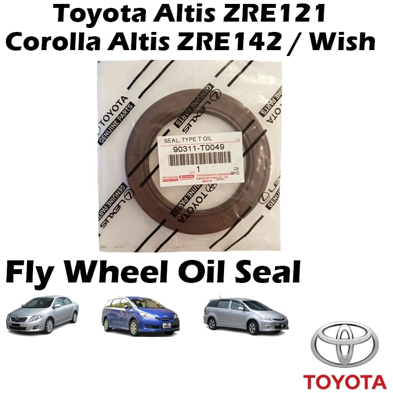 Original Toyota Altis ZRE121 Corolla Altis ZRE142 Wish Fly Wheel Oil Seal Type T (90311-T0049) 78X110X8.5L Size78
